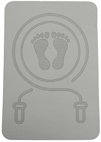 INOOMP Fitboots Jump Fitness Jump Matte Seilsprungmatte Nicht- Schlupf- Absorption Innenraum im Freien Gepolsterte Trainingsmatte für Cross- - übungsversorgung Grau Jumps X Ropes PVC