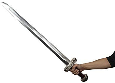 QUETZALCOATLUS Vikings Viking Age Middle Ages Medieval PU Foam Sword Weapon Toy for Berserker Soldier Knight Warrior Costume Battle Play Halloween Cosplay LARP Medieval Reenactments