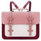 ECOSUSI Bolsa Mujer para Portátil de 15,6 Pulgadas Mochila Vintage PU Cuero Satchel Bolsa Profesor Documento Caso Estudiante Bolsa de Trabajo, Rosa, L