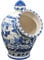 Sicilia Bedda - SALIERA IN CERAMICA SICILIANA - Prodotto Realizzato Interamente a Mano - Altezza 25 Cm (Decoro Blu)