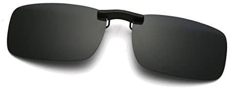Long Keeper Clip Occhiali da Sole Polarizzati per Uomo Donna, Clip per Occhiali Senza Montatura Rettangolari Lenti da Sole Sovrapponibili a Occhiali da Vista