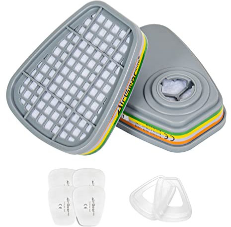 AirGearPro F-500 ABEK1-P2 Filter für Atemschutzmaske G500/M500/G750, Gasmaske Staubfilter für Lackieren, Arbeiten, Schleifen, Feinstaub