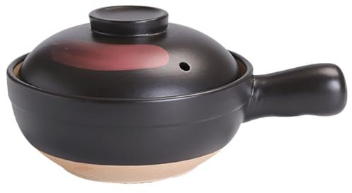 Homoyoyo Terracotta Casserole Pot,Ceramic Casserole Clay Cooking Pots for Home Kitchen Restaurant with Braising,Roasting and Baking-Large
