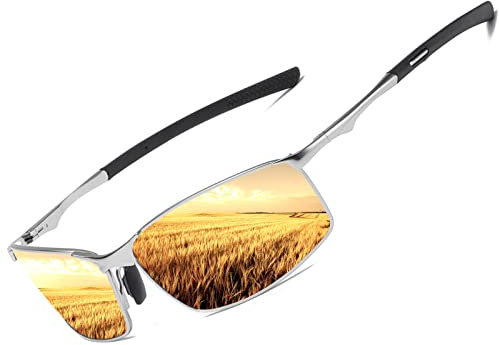 Polarisierte Pilotenbrille Sonnenbrille Herren Damen Freien Leichtgewicht Metallrahmen Angeln Golf Fahren Stilvoll Retro Flieger brille Cat 3 CE