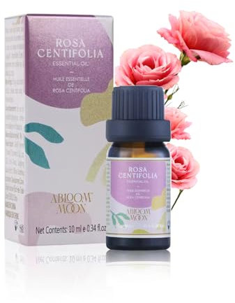 ABLOOM MOON Rose Mélange D'Huiles Essentielles, Mélange D'Huiles Essentielles Polyvalent Pour Massage, Aromathérapie, Soins du Corps et Des Cheveux 10 ml