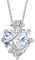 FJ Collier Papillon pour Femme Argent Sterling 925 Collier Coeur Pendentif Pierre de Naissance Avril Collier Fleur Rose Bijoux Cadeaux pour Femme Épouse Maman Fille