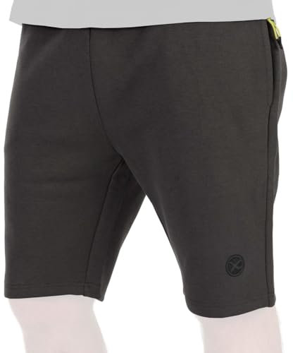 Fox Matrix Jogginghose für Angler Jogger Shorts Grey/Lime (Black Edition), Größe:XL
