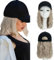 SEGO Wig Cap mit Haaren Extension mit Baseballmütze BOB Perücke Haarverlängerungen Gewellt Haarteil wie Echthaar Damen 20 cm # 10P22T