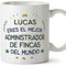 MUGFFINS Tazas Personalizadas para ADMINISTRADOR DE FINCAS hombre - En Español - Mejor del Mundo - 11 oz / 330 ml - Regalo Personalizable original y divertido