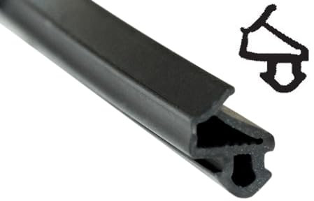 SN-TEC Fensterdichtung/Renovierungsdichtung/Fenstergummi SD 2161 für 4,2 bis 5,3mm Nut z.B. für Veka Fenster, Farbe: schwarz (10 Meter)