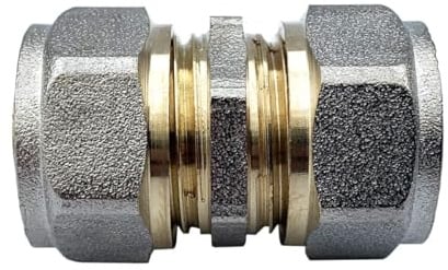 Lot de 1 Manchon à compression pour tube PER Ø16 | Compatible eau chaude et froide, chauffage au sol ou central. Résistant à la corrosion, montage rapide avec une clé plate.