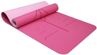Tappetino palestra Ginnastica pilates tappeto aerobica fitness stretching allenamento mat materassino esercizi (Rosa)