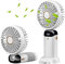 WANHE Hand Held Fan with 5 Speeds Portable Handheld USB Rechargeable Fans Powerful Handheld Fan 90° Foldable Mini Fan with Cellphone Stand USB Electric Fan with Lanyard Cooling Personal Desk Fans