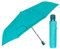 PERLETTI Regenschirm Damen Automatik Auf Zu Lichtblau Blau - Frauen Taschenschirm Sturmfest Windischer - Reise Mini Regen Schirm Klein Kompakt Taschenregenschirm - Durchmesser 98 cm (Türkis)