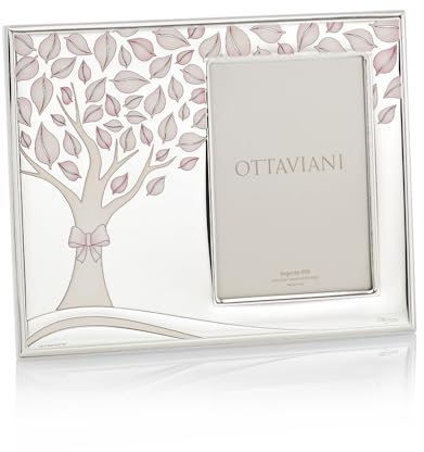 Ottaviani Portafoto della collezione Albero della Vita in Miro Silver interno 10x15 cm