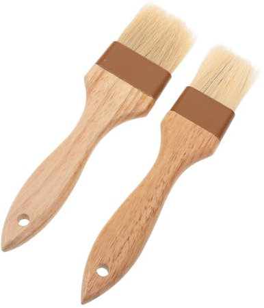 TOPBATHY 2pezzi Spazzola Per Imbastitura Da Cucina Manico in Adatta Per Bbq Cottura Al Forno e Uso Domestico Facil Pulire Usare