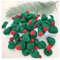 Wisafory 50 Stück Mini Weihnachtsmütze Strickmützen Kleine Puppenmütze Lutscher Mütze Weinflasche Topper Puppenhut Nikolausmützen Weihnachtshut für DIY Basteln Weihnachtsschmuck Grün