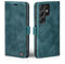 LBH Handyhülle für Samsung Galaxy S22 Ultra in Petrol Blau mit Karten- und Geldfach Smartphone Hülle mit Standfunktion Flip Case Schutzhülle Magnetverschluss Vintage