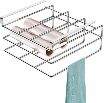 Stibtmr 26.8x25.8cm Schneidebrett Organizer Hängend Schneidebrett Aufbewahrung Hängend Schneidebretthalterung Edelstahl Schneidebrettständer Unter Dem Schrank Ohne Bohren