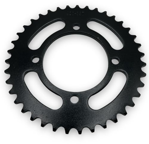 Red Circles 39 Tooth 420 SDG Pit Bike Rear Sprocket - Compatible with 420 Chain, 76mm Center Hole, 92mm Diagonal Bolt Hole Spacing, 65mm Adjacent Bolt Hole Spacing - Durable Performance Upgrade