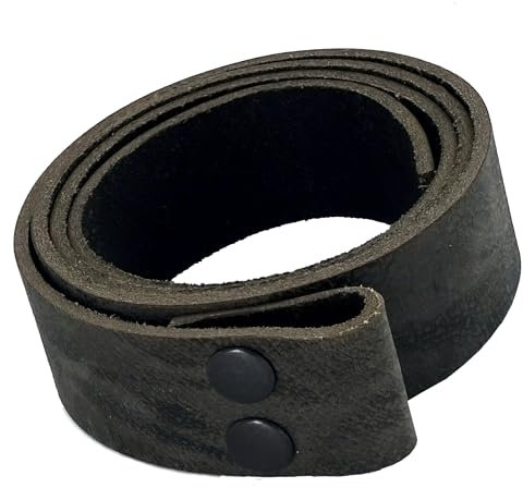 Wolfszeit Wechselgürtel DAINN aus Büffelleder mit Druckknöpfen (grau used, 120)