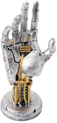 Gaming Controller Holder Stand Mechanical Hand Desktop Gamepad Controller & Universal Headphone Hanger Holder Game Accessories for Desk Room Gamer Sand Painting Toy Table (Khaki, 25X11X12cm)