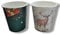 Terryshop74 100 Bicchieri tema Natalizio Acqua vino birra bibite calde e fredde XL mod180 (XL 100 Pezzi, Verde + Renna)