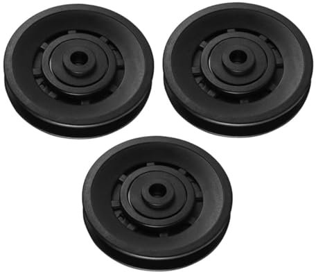 3pcs Pulley Wheel Bearings Fitness Pulley Attachments Ball Bearings Cable Pulley Wheels Gym Equipment Pulley Garage Door Pulley Fitness Machine Wheel Black Plastic - Dichtungssatz-Sortiment