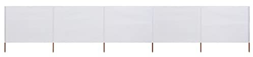 Xichuzi 5-teiliges Windschutzgewebe 600 x 120 cm Sandweiß, Zaun Sichtschutz, Sichtschutz Garten, Windschutz, Gartensichtschutz, Bauzaun Sichtschutz, Terassen Sichtschutz - 47160