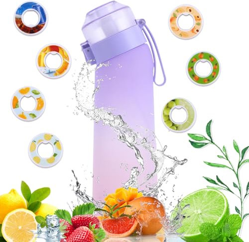 BIOSA Air Gourde Up 650ML Gourde Sport, Bouteille d'eau Air avec dosettes en 7 saveurs, Kit de Démarrage pour Bouteille d'air, Bouteilles sans BPA 0 sucre 0 calories, Pour le fitness