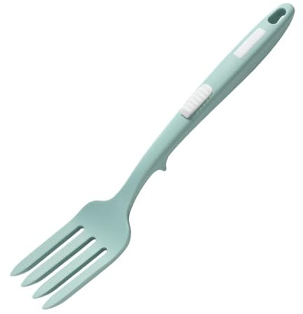 Grandes horquillas de silicona para cocinar - herramientas de cocción anti -deslizamiento multifuncionales | Tenedor seguro para lavavajillas para raspaduras, servir, portátiles