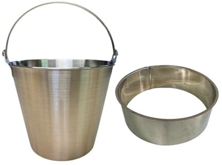 KIT INOX fabrication Toilette seche en Bois avec bavette INOX + seau INOX - Fabrication Française Artisanale -