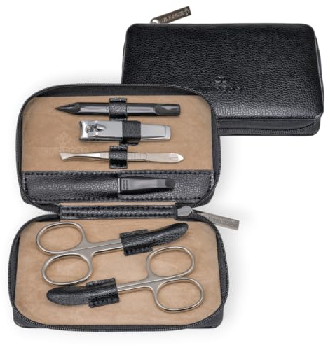 WINDROSE 6-teilig Maniküretui Beluga/Leder (Black)