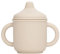 NUMNBE Tasse d'épreuves en silicone pour les déversements en toute sécurité pour les bébés pour les tout-petits (Beige)