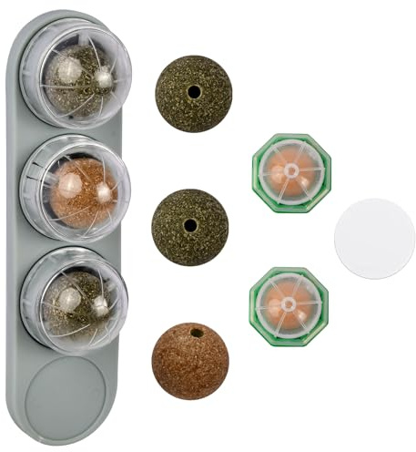 Rieoany Juguetes con Hierba Gatera, 4 Sabores, 2 de Cada Sabor, Hierba Gatera para Gatos, Adecuados para Estimular el Apetito del Gato, Promover la Digestión y Limpiar los Dientes