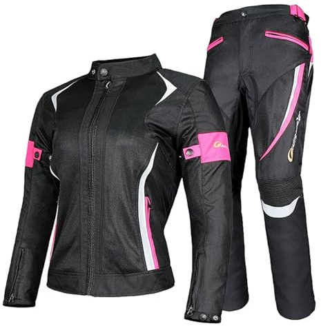 Tuta da Motociclista in Tessuto da Donna, Tuta da Turismo, Impermeabile, Per Scooter, Motociclista, Per L'estate O L'inverno, Con Armatura di Protezione CE A,L
