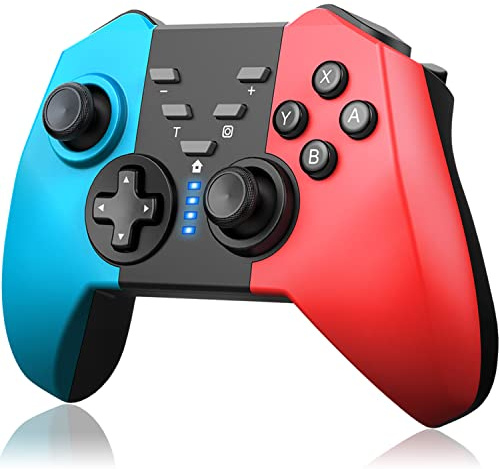 Manette Switch,Manette Switch sans Fil pour Nintendo Switch/Switch Lite/Switch OLED,Manette Switch Pro avec Boutons Programmable/One Key Wake Up/Turbo/6 Axis Gyro/Dual Vibration, Manette pour PC