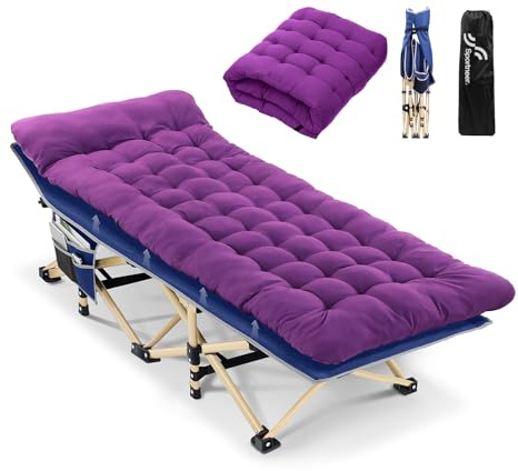 Sportneer Feldbett XXL mit Matratze, 71/81cm Klappbett Gästebett bis 204KG