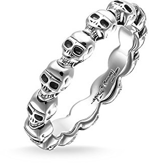 THOMAS SABO Ring Totenkopf 925er Sterlingsilber, Geschwärzt