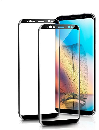 Verre Trempé pour Samsung Galaxy S8, [Lot de 2] Hepooya Protection écran pour Samsung S8, Ultra Claire, Sans Bulles d'AIR, Dureté 9H Glass Screen Protector pour Galaxy S8 Anti-casse