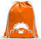 Kiwistar - Turnbeutel - mandarin - Halber Ernie - Fun Rucksack Sport Beutel Gymsack Baumwolle mit Ziehgurt