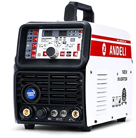 ANDELI Saldatrice TIG 220V Smart AC DC Macchina da saldatura e da impulsi TIG Alluminio con lega di alluminio Macchina da saldatura TIG TIG-250PL AC DC (TIG COLD & AL SUIT)