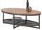 MOCA Couchtisch oval Massivholz Mango - Hochwertiger Sofatisch mit Ablage und schwarzem Metallgestell - 121 x 44 x 71 cm (B/H/T)