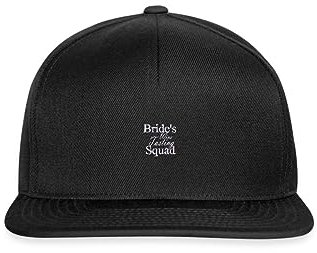 Spreadshirt Bride`s Wine Tasting Squad JGA Snapback Cap, One Size, Schwarz/Schwarz