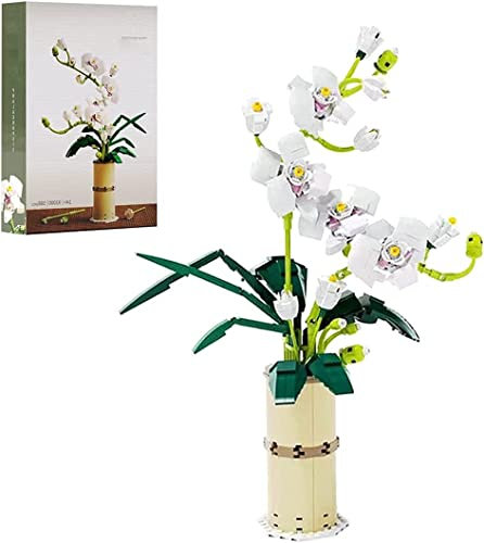 YILETKC Blumenstrauß Bausteine, 588 Teilige künstliche Blumen Bausatz, DIY Botanik Kollektion Deko Geschenk für Erwachsene Nicht Kompatibel mit Mainstream Marken
