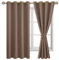 JIUZHEN Vorhänge Blickdicht mit Ösen Verdunklungs Gardinen Schlafzimmer Blickdichte Vorhänge Ösenschal Vorhang gegen Kältes und Hitze Curtains Blackout ThermoVorhang 2er Set 160x132cm(HxB)
