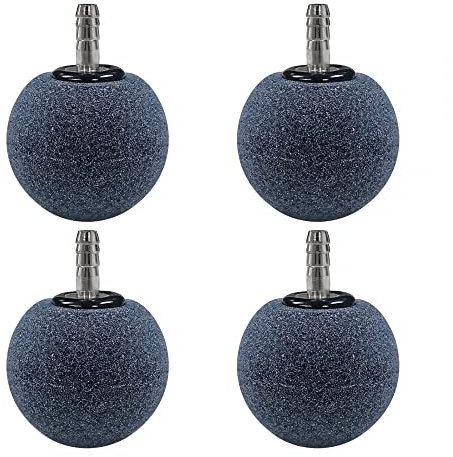 DONGKER Aquarium Luftstein, 2/4 Stück 4cm Aquarium Luftstein Ball Bubble Diffuser Release Tool Sauerstoffdiffusor für Luftpumpen, Aquarien, Eimer, Teiche und Reservoirs