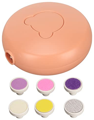 Elektrischer Baby-Nagelschneider, Sicher Drehbarer Baby-Nagelknipser, Baby-Nagelfeilen-Set, Maniküre-Set, Geräuscharmer, Sicherer Nagelknipser für Neugeborene, Kleinkinder, 6 Ersatzköpfe, Unverzichtba