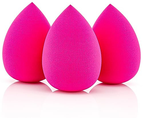 LALILL Make Up Schwamm aus Silikon 3 Stück - Elliptisch Beauty Blender - Universal Beautyblender für Foundation und Concealer - Latexfrei Makeup Sponge für Flüssigkeit, Creme und Puder