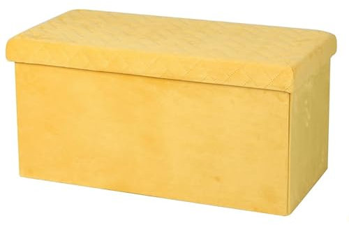 Urban living KUBE VELOURS BANK DE RANGEMENT PLIABLE VERT EMERAUDE 76X37,5X37,5CM